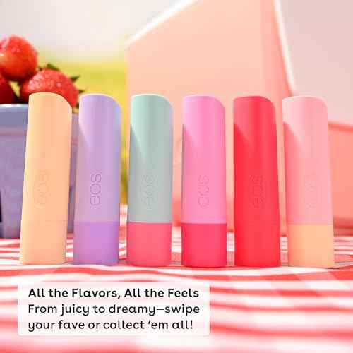 eos Natural Shea Lip balm, Acai Blackberry, Fresh Coconut, Mango Nectar 3-Pack Sticks