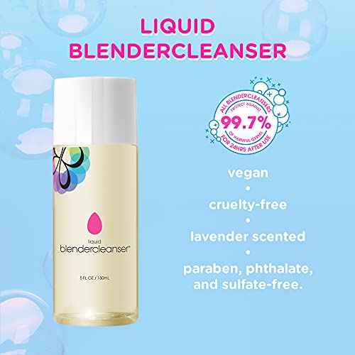 BEAUTYBLENDER Liquid BLENDERCLEANSER for Cleaning Makeup Sponges, Brushes & Applicators, 3 oz. Vegan, Cruelty Free and Made in the USA