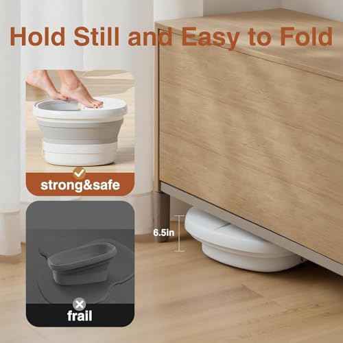 torktak Pedicure Foot Spa with Bubble and Heat,Collapsible Foot Soaking Tub with Remote Control,Pedicure Tools for Feet,Foot Bath Soak Tub Gift for Women/Men,Mom/Dad