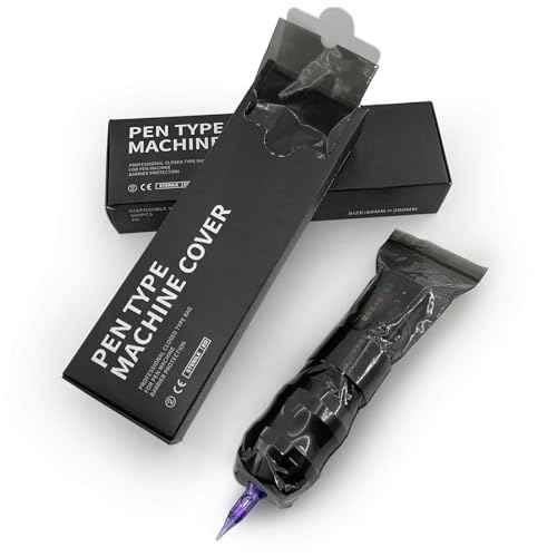 300pcs Tattoo Machine Covers Sealable Type - Black 2.4¡¿8 Inch Tattoo Pen Covers Bags Sleeves for Cartridge Machine - Professional Tattoo Supplies & Accessories (Black (2.4¡¿8 inch))
