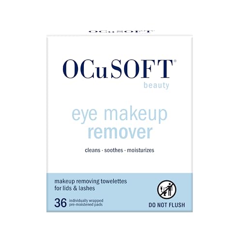OCuSOFT Beauty Eye Makeup Remover, Individually Wrapped Makeup Removing Towelettes for the Face, Lids and Lashes, 36 Count