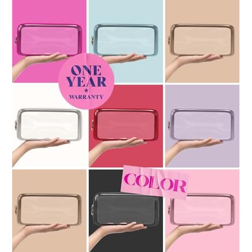 Clear Makeup Bag Zipper Pouch, Transparent Cosmetic Case Organizer, TSA Approved Travel Toiletry Case, Travel Accessories Essentials Makeup Tote for Women, Small Cute Make up Bag for Purse - Ruby
