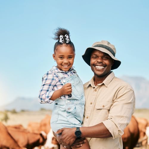 4 Pack Baby Girls Cow Print Hair Bow Clips Toddler Cowgirl Country Birthday Party Gift Accessories 3 Inch