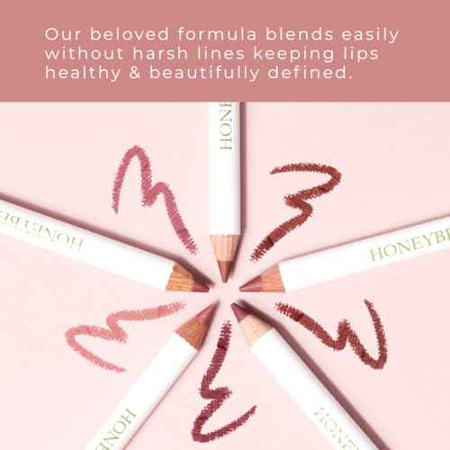 Honeybee Gardens Irresistible Lip Liner In Perfection, Mocha Rose Color, Long-Lasting, Gluten-Free, Vegan, 0.04 oz