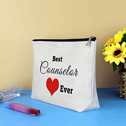 Counselor Appreciation Gift School Counselor Makeup Bag for Women Thank You Gift for Counselor Thanksgiving Christmas Birthday Graduation Gifts for Counselor Teacher from Student Cosmetic Bag Pouch