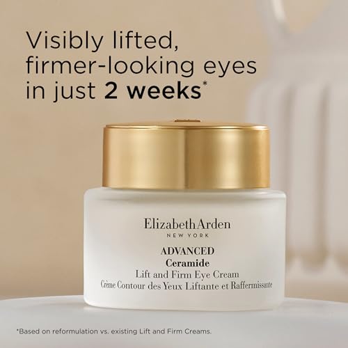 Elizabeth Arden Advanced Ceramide Lift and Firm Eye Cream, Moisturizing Formula for Reducing Undereye Wrinkles, Puffiness and Crow's Feet, 0.5 Oz