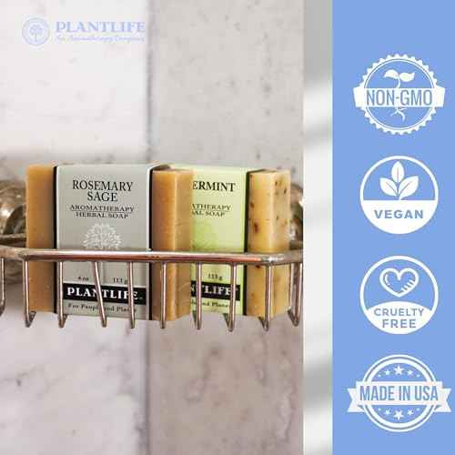 Plantlife Peppermint Bar Soap - Moisturizing and Soothing Soap for Your Skin - Hand Crafted Using Plant-Based Ingredients - Made in California 4oz Bar