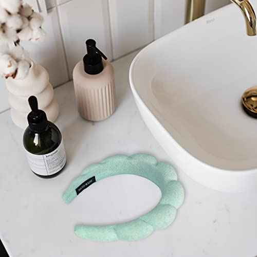 2 Pack Sponge Spa Makeup Headband for Women Face Washing, Makeup Removal, Shower, Skincare Material, Cute Design, Multifunctional Hair Band, Perfect Size, Great Gift