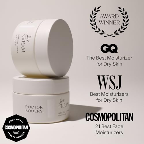 Doctor Rogers Face Cream Moisturizer: Hydrating Facial Cream. With Niacinamide, Shea Butter & Squalane. Anti-Aging & Moisturizing Lotion. Suitable for Sensitive & Dry Skin, 1.7 Ounce (50ml)