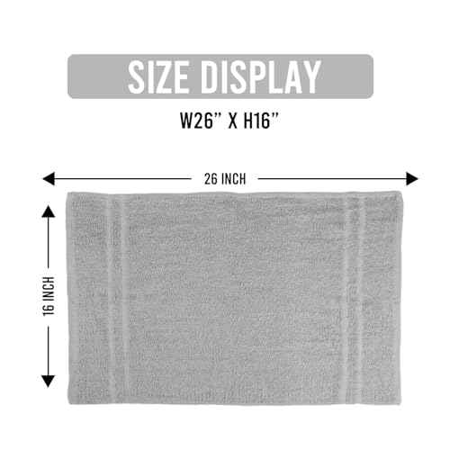 Hand Towels (Pack of 24) Grey Economy Salon Towels - 100% Cotton Spa Towel ? 16 x 27 Inches Highly Absorbable, Facial, Gym, Hair Towels Face Towels Bulk