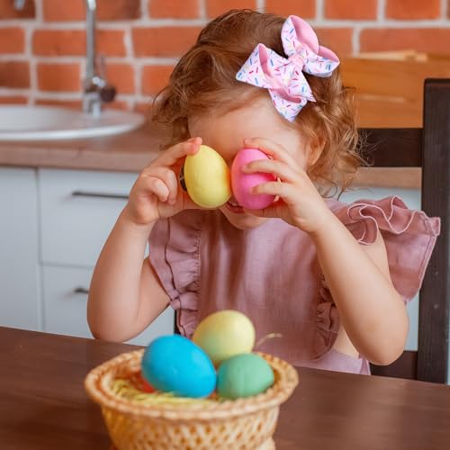 2Pc Birthday Hair Bow Clips Gift for Girls Ages 1-6, 4.3in Pink Confetti Sprinkle Hair Barrettes for Toddler Kid Teens Ice Cream Birthday Party Dress Decor Accessories