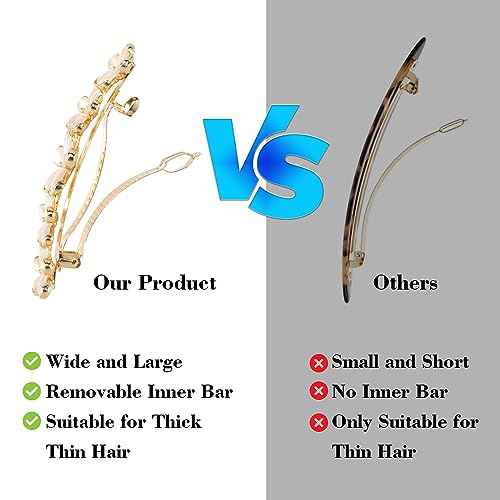 2 Pcs 2.64inch Flower Opal Hair Clips Gold Sparkly Wedding Barrettes Fancy Hair Pins Valentines Wedding Prom Engagement Birthday Decorative Accessories for Women Girls Thick Fine Hair