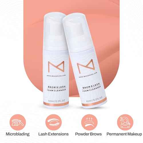M - Permanent Makeup Brow & Lash Foam Cleanser For Eyelash Extensions, Microblading, Powder Brows, Eyebrows, Nano Brows, Permanent Make Up 60ML