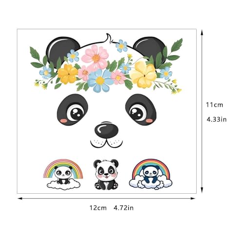 GLARYYEARS 10 Set Animal Temporary Face Tattoo Sticker Set, Water Transfer Panda Deer Giraffe Fox Tiger Floral Festival Body Paint Stickers, Makeup For Halloween Christmas Party Supplies Decor