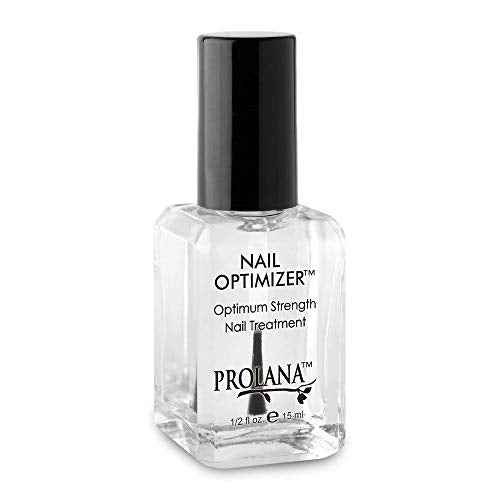 Prolana Nail Optimizer, Extra Strong Strengthener Base Coat for Weak and Damaged Nails, Nail Growth & Prevents Nails from Peeling, Stops Slipts, Chips & Strengthens, 0.5 oz
