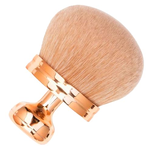 FUNAN Extra Large Body Makeup Brush For Self Tanner, Bronzer Blend &Self Tan Back Applicator, 75mm Wide-headed Kabuki Brush, Mushroom type Face Neck Body Leg Tanning Makeup Rose Gold