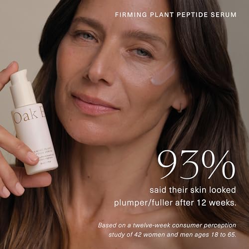 Oak Essentials Firming Plant Peptide Serum | Exosome Encapsulated Botanical Peptide Complex for Visibly Firmer, Plumper, Radiant Skin, 1 Fl Oz
