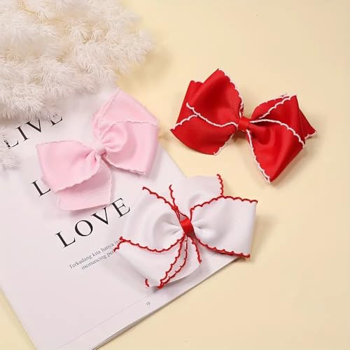 12PCS 5 Inch Hair Bows for Girls Alligator Clips Grosgrain Ribbon Unicorn Rainbow Big Bows Clips Hair Barrettes Accessories for Little Girls Kids Toddlers Teens