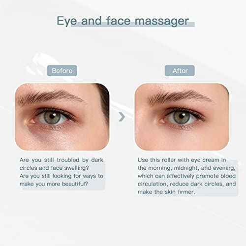 LISAPACK Metal Eye Cream Roller Wand, Face Massage, Facial Massager for Applicator, Reduce Puffiness