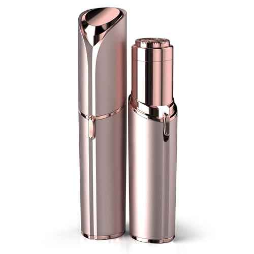 Facial Hair Remover for Women - as Seen on TV Painless Face Shaver - Electric Hair Removal Device for Face Lips Peach Fuzz with Light (Rose Gold)