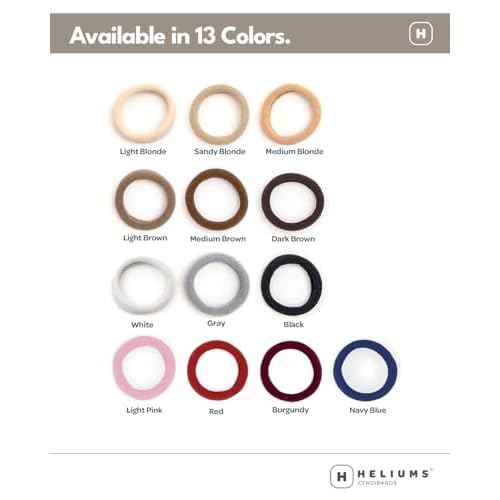Heliums Small Soft Hair Ties - Blonde - 1 Inch Mini Nylon Bands, No Damage Ponytail Holders for Kids, Braids, and Thin Hair - 30 Count