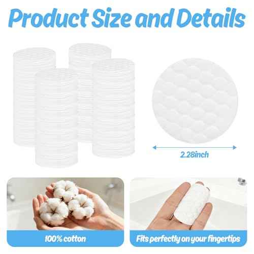 320PCS Cotton Rounds - Cotton Face Pads Organic Cosmetic Exfoliating Rounds Bulk Makeup Pads for Face, Eye, Makeup, Remover, Cleansing, Exfoliating