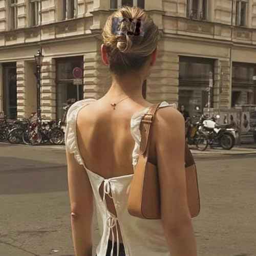 Velscrun Flat Hair Clips for Women Girls, Matte Lay Flat Claw Clips, Strong Hold Large Side Hair Clip All Hair Types, French Duck Billed Non Slip Grip Daily Styling Amber Leopard Hair Jaw Claw Clip