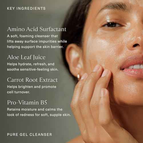 Oak Essentials Pure Gel Cleanser | Clarifying Gel Face Wash with Aloe and Amino Acids | Removes Dirt & Oil Without Drying, 5 Fl Oz