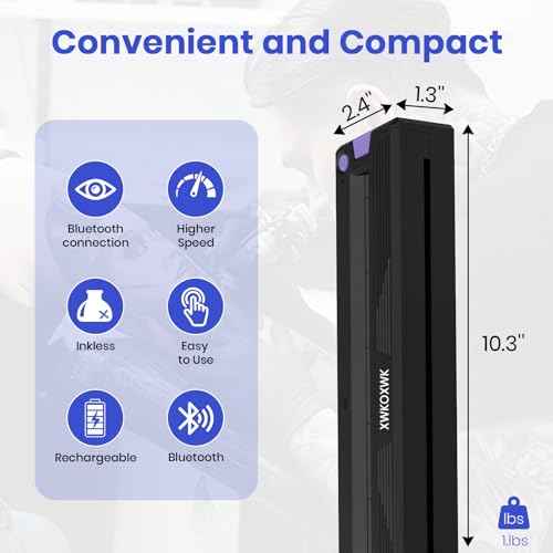 Tattoo Stencil Printer Machine for Tattoo Artists&Beginners,Newly Upgraded,with 3pcs Tattoo Transfer Paper,Compatible with Phone/Pc&Pad,Portable Thermal Inkless Bluetooth Wireless Printer