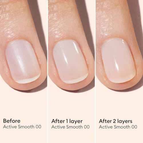 Manucurist Active Smooth 00 Nail Concealer Polish & Care - 2 in 1 Nude Nail Polish : Nail Strengthener and Growth - No Lamp - Ridge Filler for Nails - Natural Ros? Nail Polish