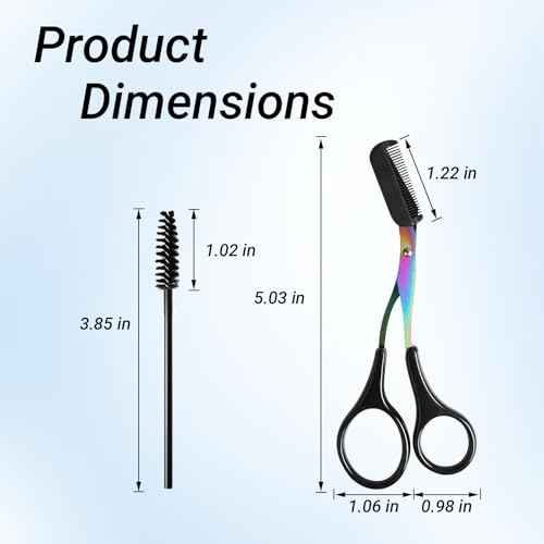 2 in 1 Eyebrow Scissors with Comb and Brush ? Professional Stainless Steel Trimmer for Women and Men, Precision Beauty Grooming Tool for Shaping and Makeup Prep