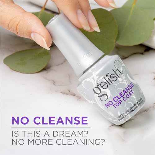 Gelish No-Cleanse Top Coat ? 15ml No Wipe High-Gloss Finish, Durability, Long-Lasting, Easy Application, UV/LED Compatible, Professional Gel Nail Polish Sealer