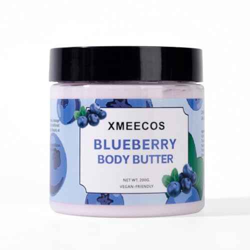 XMEECOS Body Butter| Moisturizing| Vegan friendly| Cruelty-free| for men and women| Gentle| Great for dry skin (new sweet ingredients) (Blueberry)