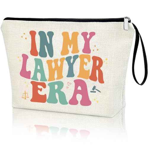 Lawyer Gifts for Women Retro Attorney Gift IN MY LAWYER ERA Zipper Bag for Law Student Attorney to be Graduation Gift Birthday Christmas Gifts for Sister Friends Singer Inspired Merch