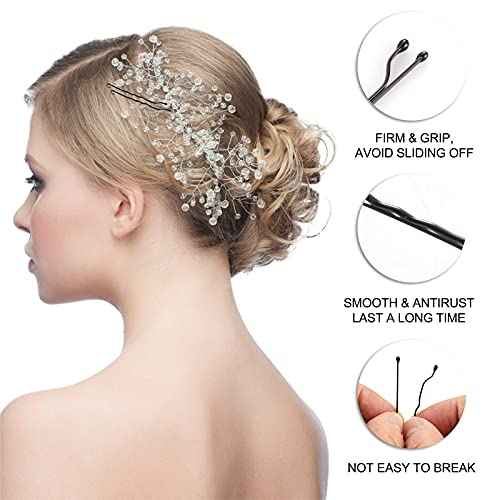 Bobby Pins - 400pcs Black Hair Pins Clips Bulk for Women - Mini Bun Pins Thin Thick for All Hairstyle Decoration - Pin Jumbo for Lady
