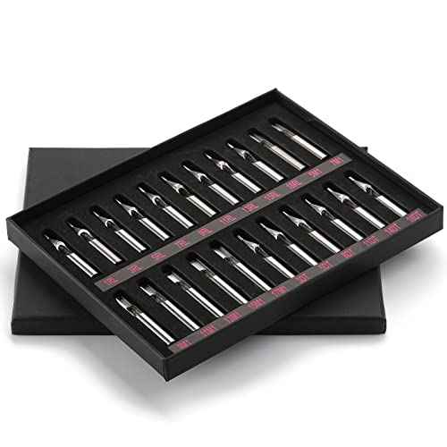 22pcs Tattoo Needle Tips Tattoo Stainless Steel Tips Set Mixed 3RL 5RL 7RL 9RL 11RL 13RL 15RL 18RL