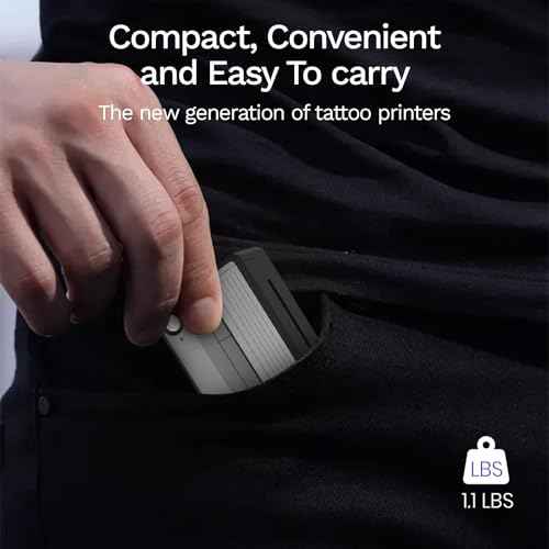2026 New Tattoo Stencil Printer for Tattoo Beginners&Artists,Portable Wireless Bluetooth Thermal Inkless Tattoo Printer Machine Compatible with Phone/Pc,with 3pcs Tattoo Paper and Thermal Paper