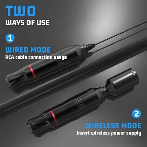 Wireless Tattoo Kit Rotary Tattoo Gun Complete Tattoo Machine Pen Kit with 1200mAh Power Supply and 10Pcs Cartridge Needles 10 Colors Tattoo Color Ink Set Tattoo Supplies, Black