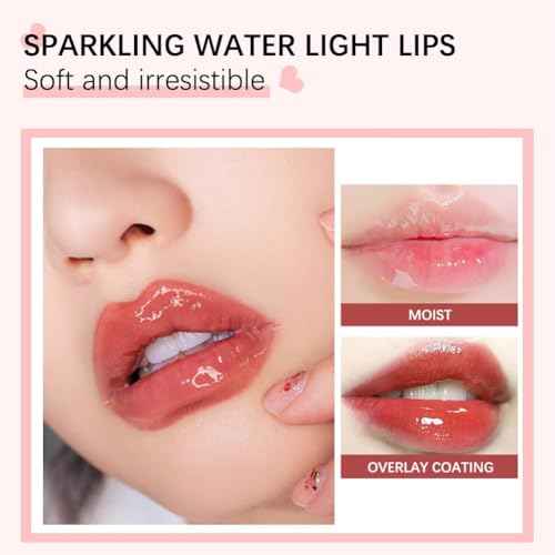 Hydrating Lip Glow Oil, Moisturizing Lip Glow Oil, Lip Plumper Gloss, Transparent Lip Gloss, Lip Oil, Plumping Lip Oil, Lip Balm, Tinted Lip Balm Lip Care (2PCS Raspberry)
