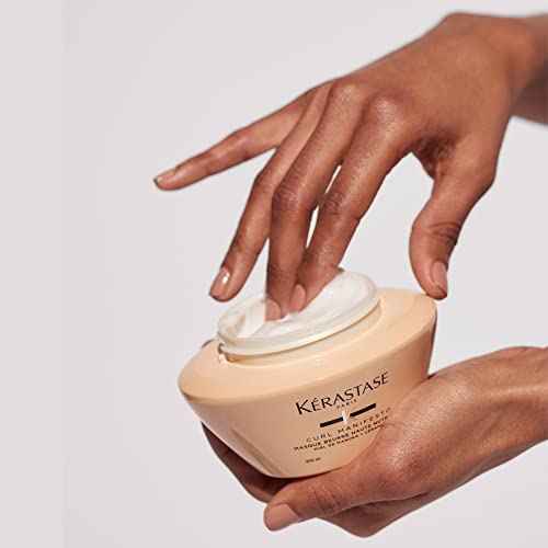 KÉRASTASE Curl Manifesto Beurre Haute Nutrition Hair Mask, Strengthens & Prevents Breakage, Adds Softness & Shine for All Wavy, Curly, Very Curly & Coily Hair, 6.8 Fl Oz