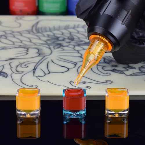 50pcs Mixed Tattoo Cartridge Needles, ATOMUS Assorted Disposable Tattoo Needle 3RL 5RL 7RL 9RL 3RS 5RS 7RS 9RS 5M1 7M1 for Tattoo Machine(Gold)