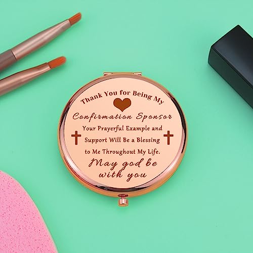 Confirmation Sponsor Gifts Sponsor Gifts Compact Makeup Mirror Sponsor Thank You Gift Christian Faith Gift AA Sponsor Gift NA Addiction Recovery Gift Folding Makeup Mirror Birthday Gifts
