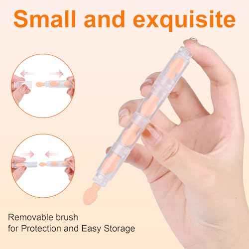 6 PCS Portable Detachable 5-Section Sponge Eyeshadow Stick Brushes, Multi-Functional Concealer Applicator Cosmetic Tools, Smudge Makeup Brush