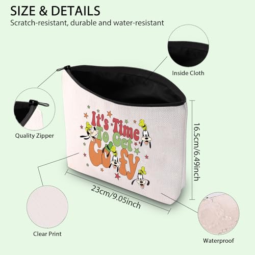 FOTAP Cartoons Dog Gift It's Time To Get G Makeup Bag Dog Cartoon Fan Cosmetic Bag Merchandise Cartoon Movies Gift (Get Goo)