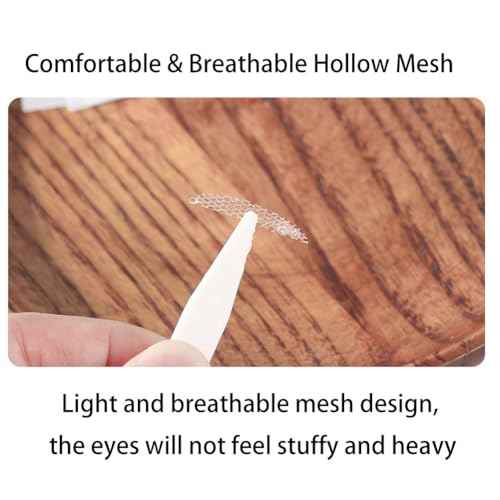 Lace Double Eyelid Tape|Lace Double Eyelid Tape Water Activated|Natural Fiber Invisible Waterproof Lace Eye Lift Tape 240pcs|Portable Breathable Enhancing Adhesive Strips For Hooded/Sagging Eyes (#01)