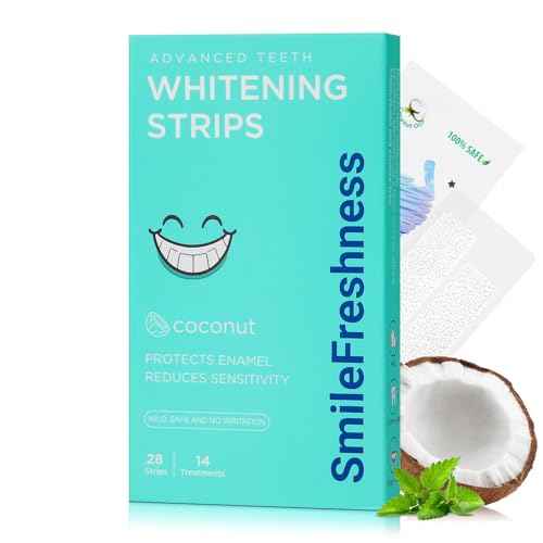 Teeth Whitening Strips, 14-Day Treatments Clinically Proven for Visible & Affordable Teeth Whitening, Enamel Care Whitening, Reduced Sensitivity Formula, Coconut.