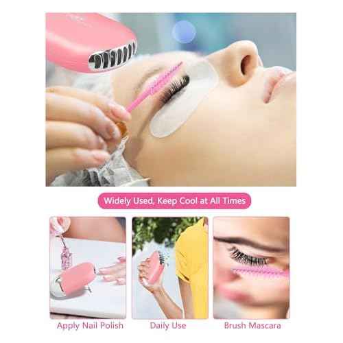 Buqikma Lash Shampoo - 60ML Lash Cleanser with Fan Brush, Rinse Bottle and 50 Pcs Mascara Brush, Rich Foam Wash for Eyelash Extensions at Home (Pink)