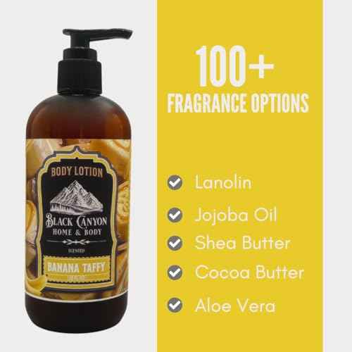 Black Canyon Banana Taffy Scented Body Lotion with Lanolin and Jojoba Oil, 12 Oz