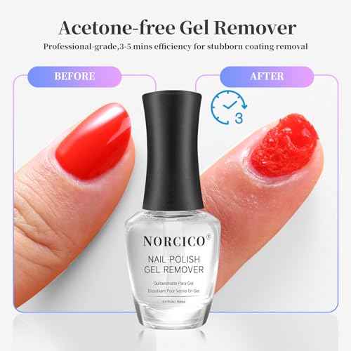 Gel Nail Polish Remover, Fast-Acting No Foil Remover for Gel Polish Removal in 2-5 Minutes, Acetone-Free Gel Remover for Nails, Gentle Low-Irritation, Home DIY Essential-15ml