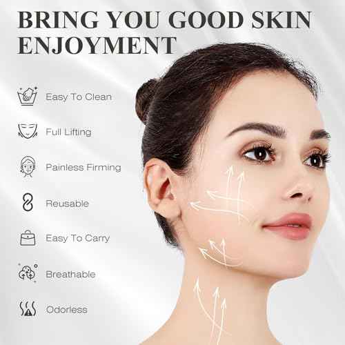 Chin Strap for Sleeping,Double Chin Reducer,Adjustable Chin Strap,Jaw Strap,Jawline Shaper,V Line Lifting Mask,Black,M